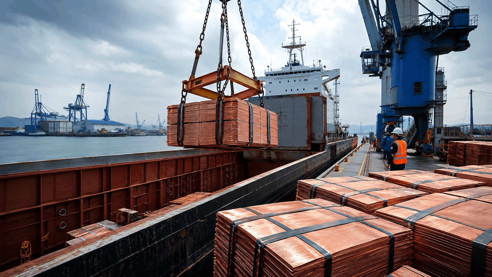 Copper cathode logistics and handling