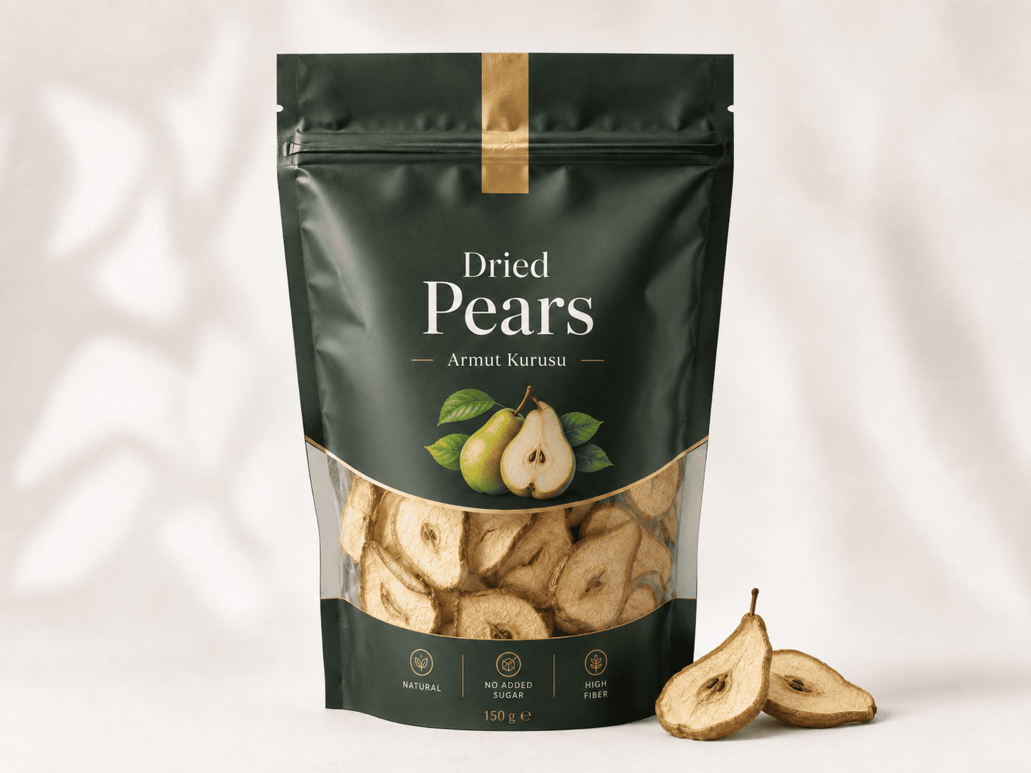 Dried pear slices